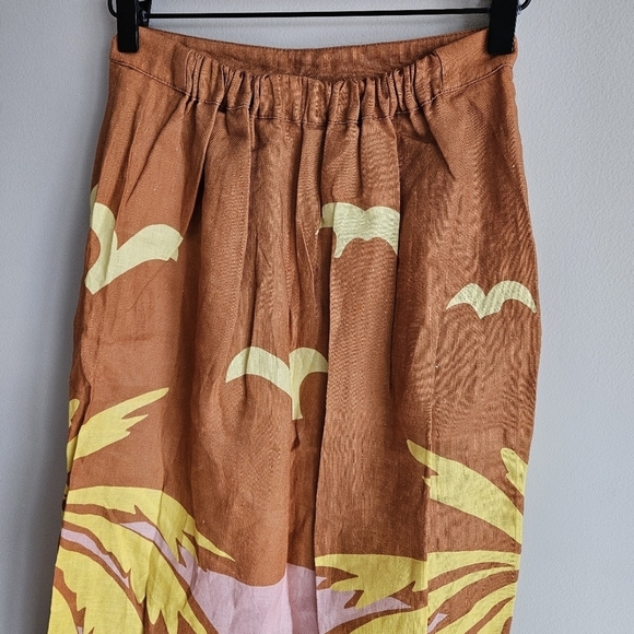 Cala de la Cruz Orange Magda Midi Pencil Skirt NWT - Picture 9 of 14